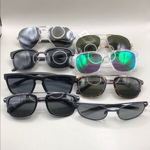 Huge lot 8 outdoors everyday casual men's sunglasses variety of brands bundle